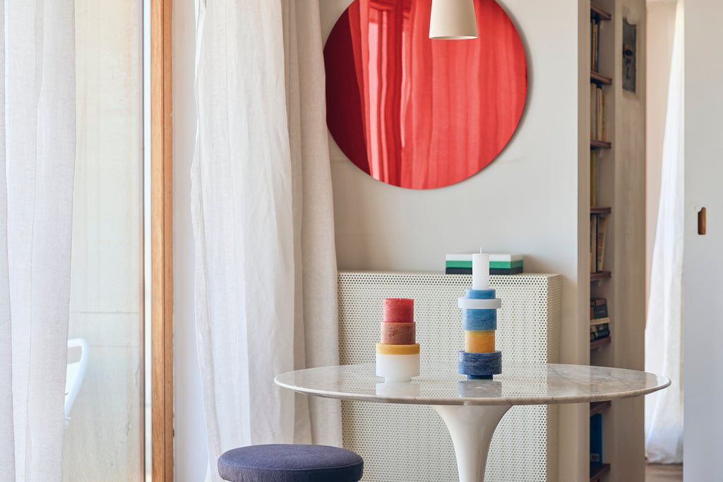 Stan Editions - CANDL STACK 06- Blue, candle stacks, stapelkaarsen, Luxe kaarsen, Design kaarsen, Exclusieve kaars, stapel kaarsen