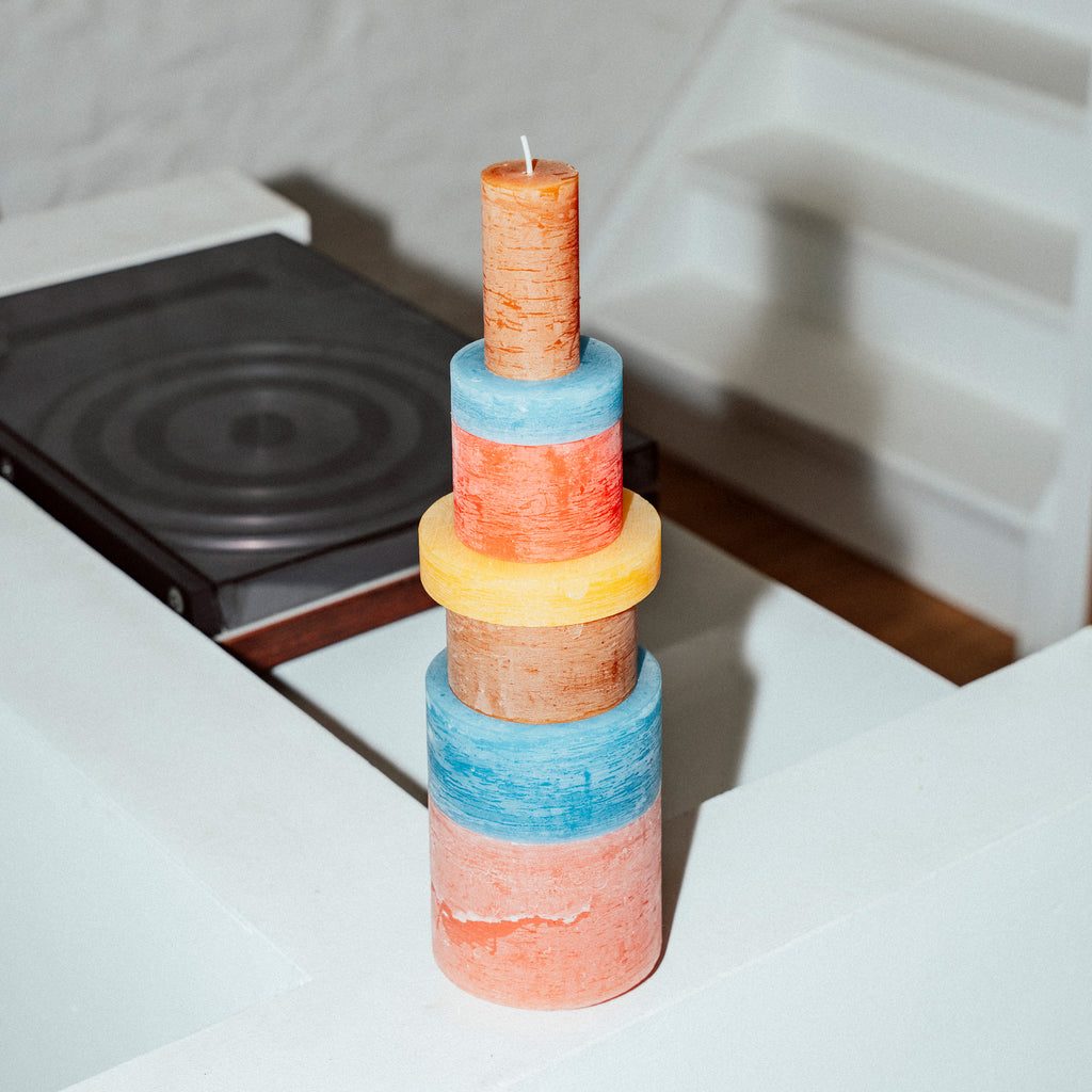 Stan Editions - CANDL STACK 07- Multicolor, candle stacks, stapelkaarsen, Luxe kaarsen, Design kaarsen, Exclusieve kaars, stapel kaarsen