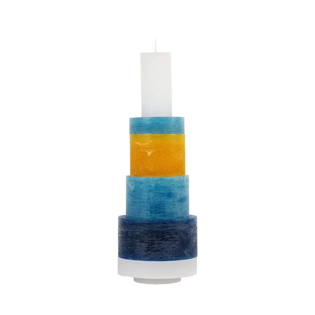 Stan Editions - CANDL STACK 06- Blue, candle stacks, stapelkaarsen, Luxe kaarsen, Design kaarsen, Exclusieve kaars, stapel kaarsen